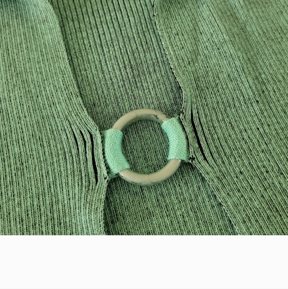 Find Me Now Marimba Knit Keyhole Cardi in Blue Noise Longsleeve - Picture 6 of 7